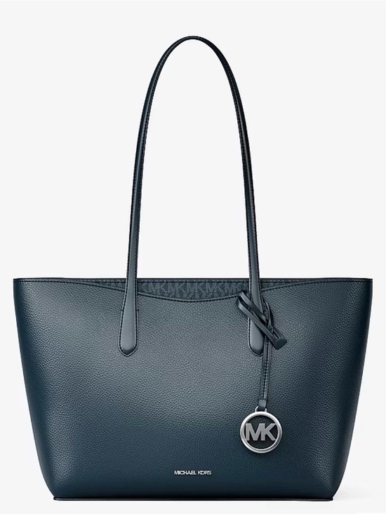 Michael Kors Handbags - Michael Kors Arden Large Pebbled Leather Tote Bag Admiral Navy Blue